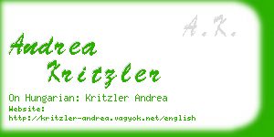 andrea kritzler business card